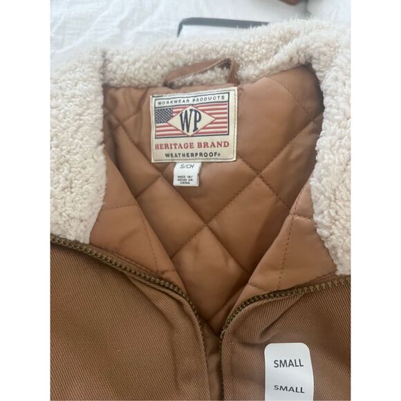 WP WEATHERPROOF Men's Sherpa Collar Full-Zip Workwear Vest NEW NWT - Picture 5 of 5